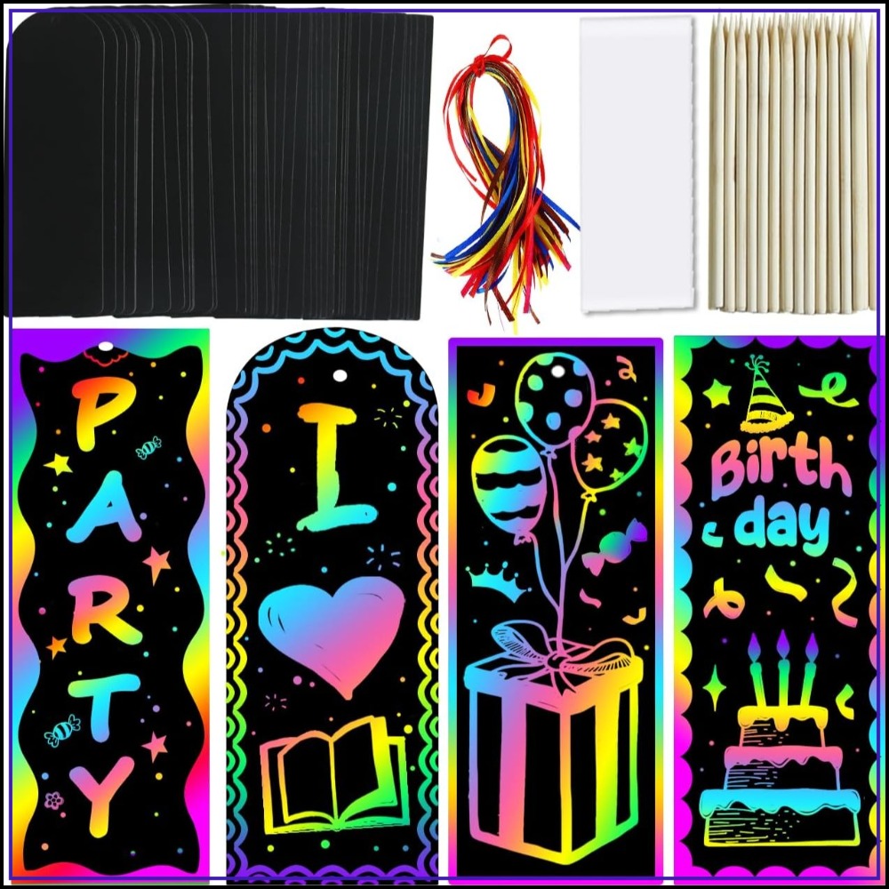 Art Craft Rainbow - 36 Set Magic Rainbow Scratch Paper
