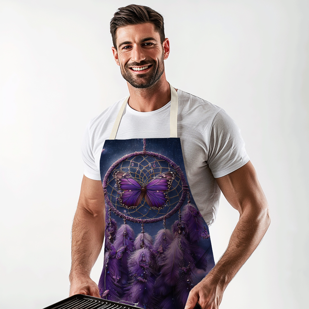 Art And Craft Studio - Vintage Floral Pattern Polyester Apron -