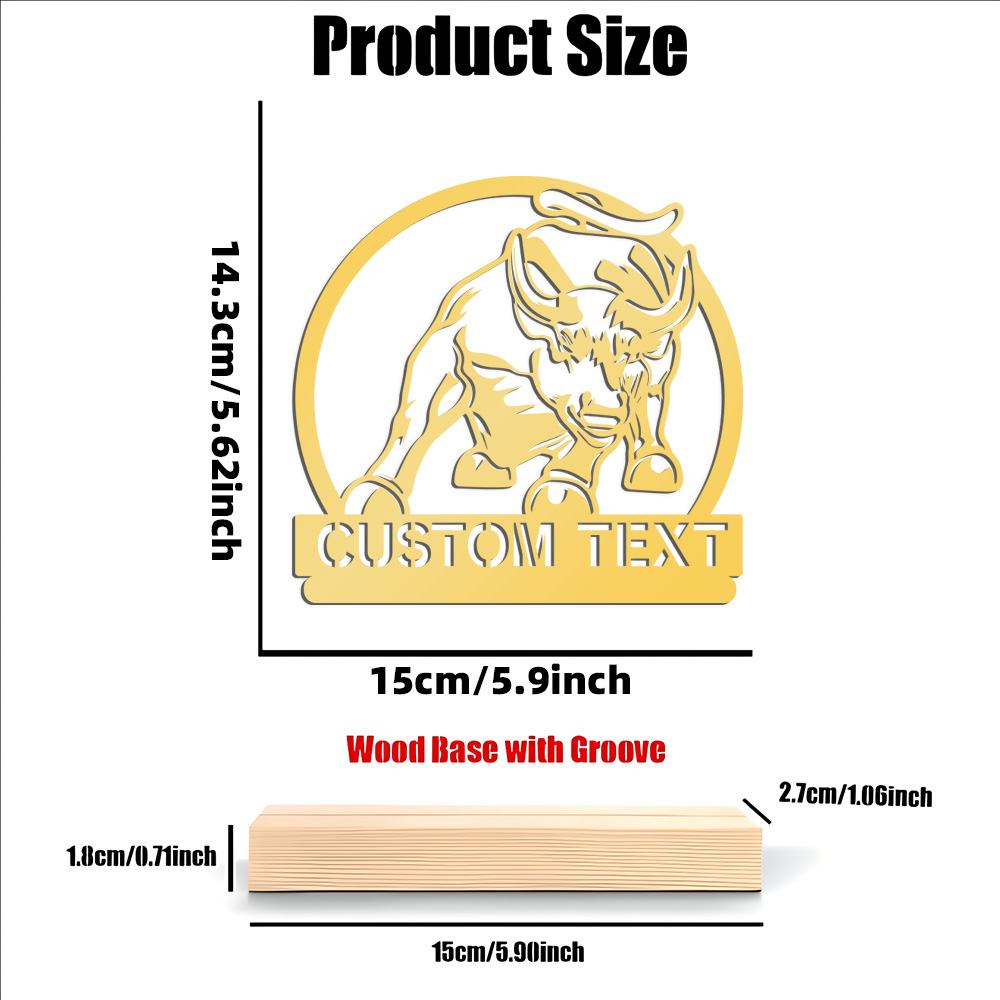 1pc Simple OX or bull Customiz – Art Craft Names Bewertung und Preis