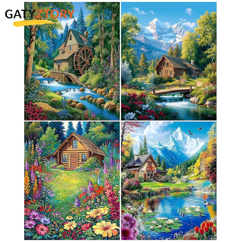 GATYZTORY Village Paint By Num – Art Craft Village Bewertung und Preis