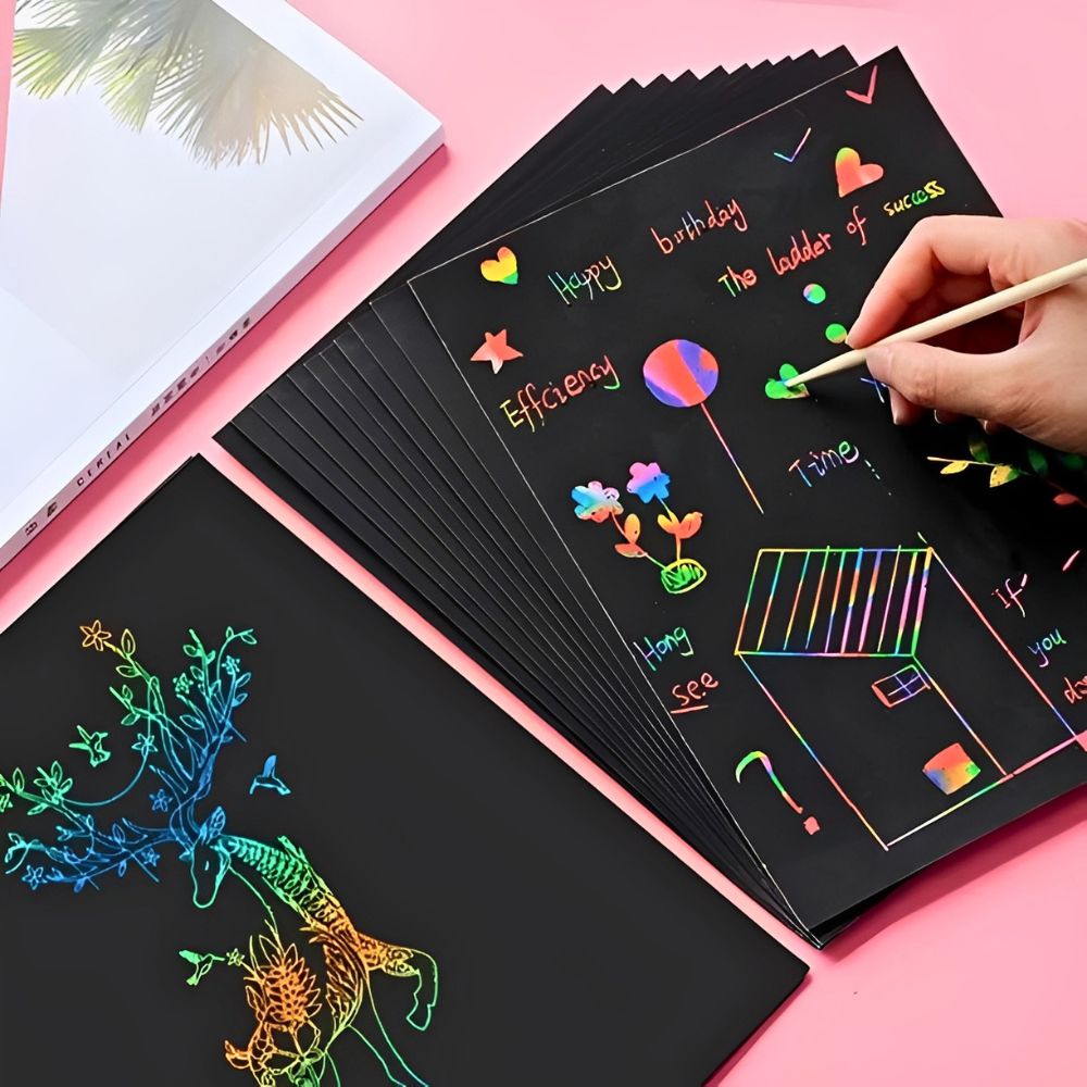 20pcs 16K/32K Rainbow Scratch  – Art Craft Rainbow Bewertung und Preis