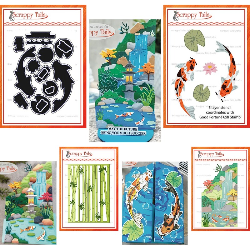 Ragonflies Bamboo Pond Koi Fis – Stencil Cutting Plotter Bewertung und Preis