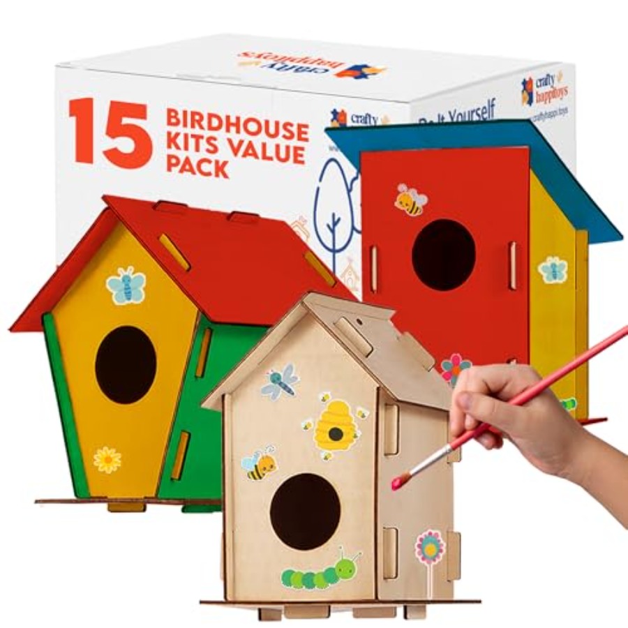 Kit - Unfinished Wood Bird Hou – Art & Craft Qatar Bewertung und Preis