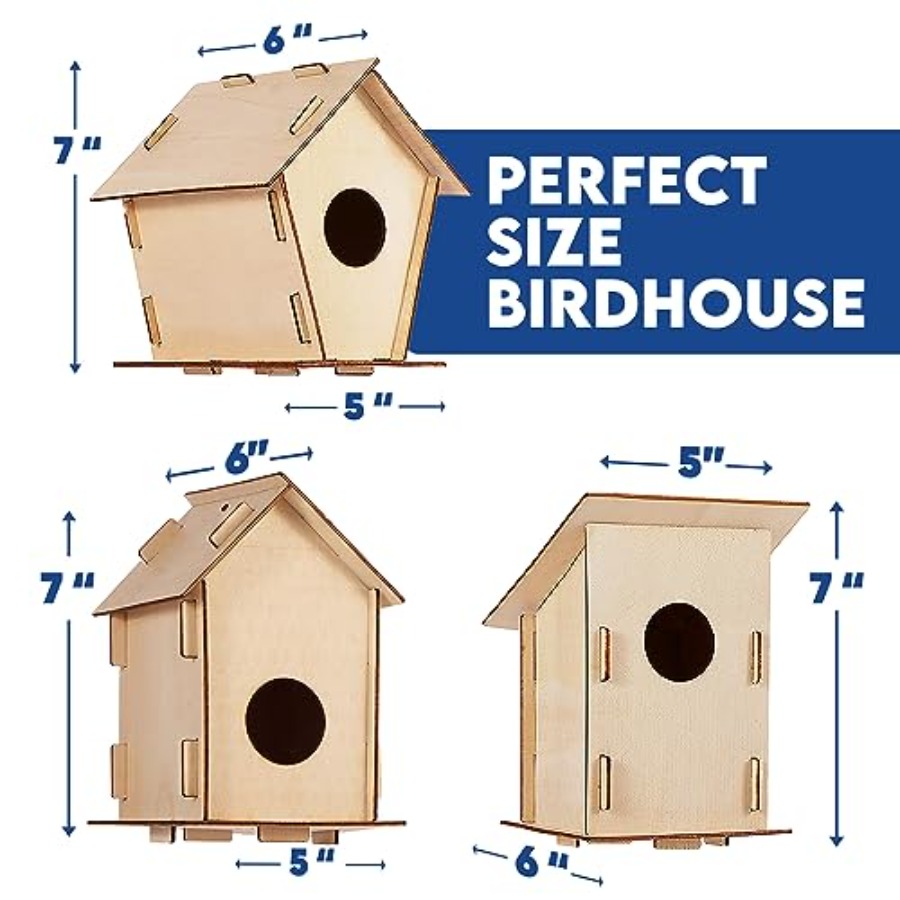 Kit - Unfinished Wood Bird Hou – Art & Craft Qatar Bewertung und Preis
