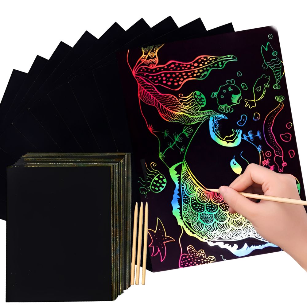 20pcs 16K/32K Rainbow Scratch  – Art Craft Rainbow Bewertung und Preis