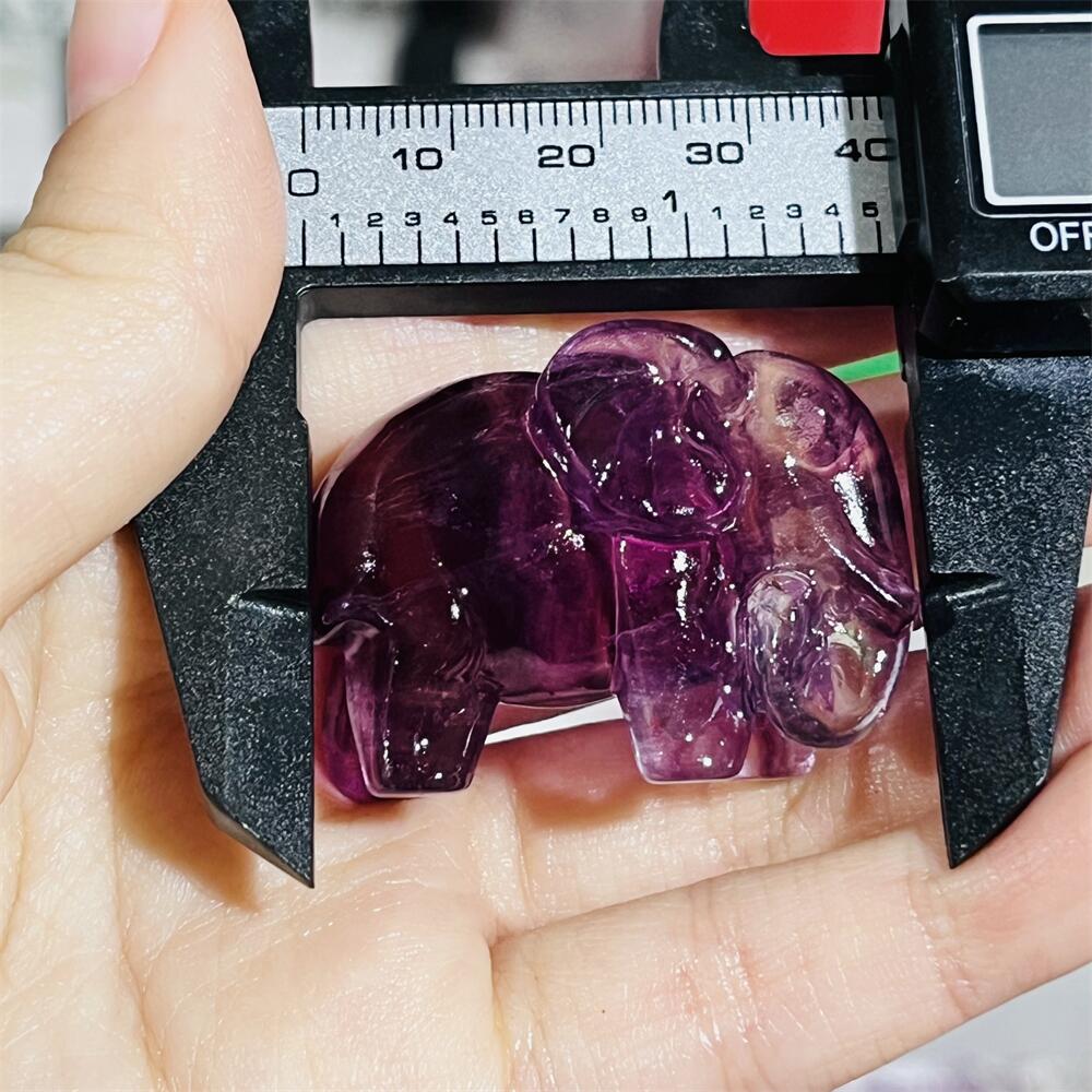 2PCS Colored Fluorite Crystal  – Art Craft Elephant Bewertung und Preis