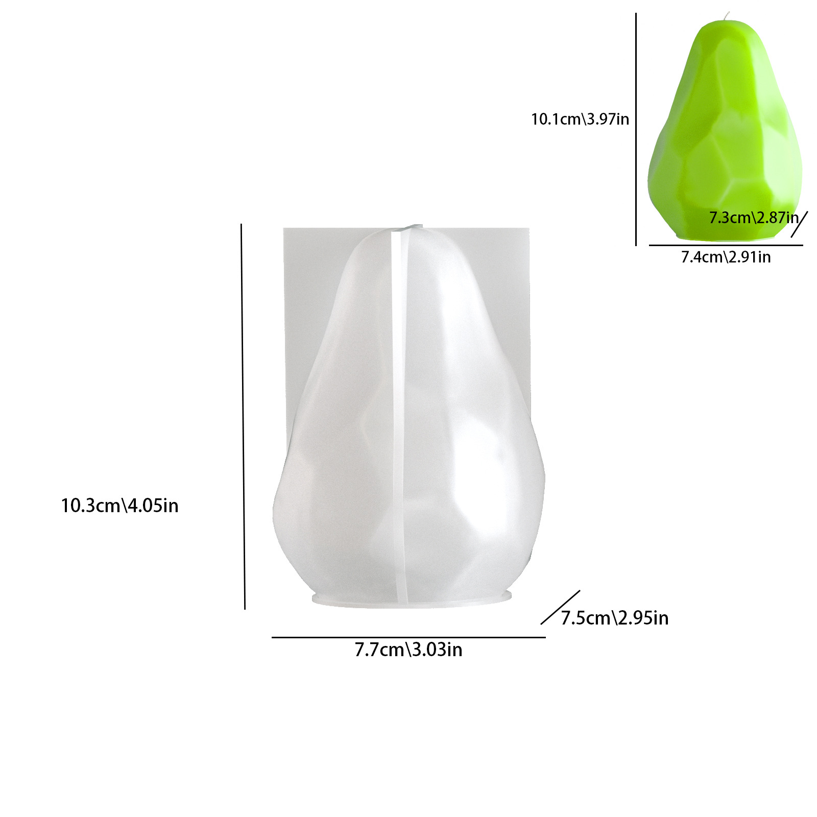 Pear Candle Mold Diamond-Cut R – Art And Craft Studio Bewertung und Preis