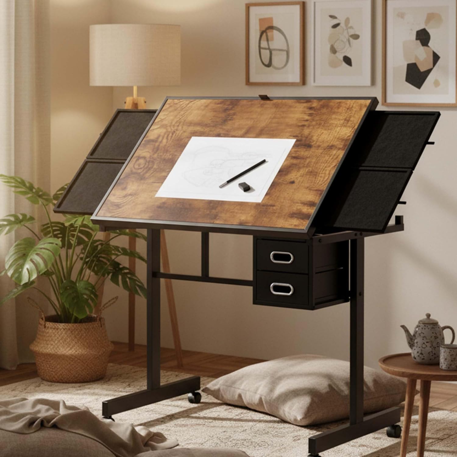Adjustable Drafting Table with – Art And Craft Studio Bewertung und Preis
