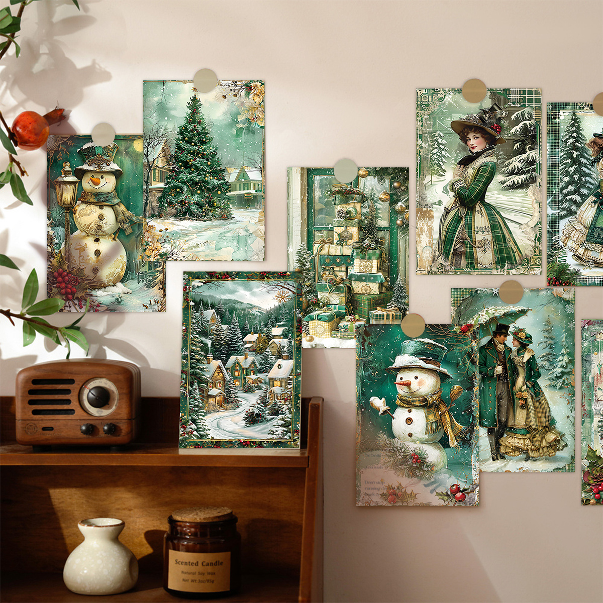 30pcs Vintage Christmas Green  – Art Craft Village Bewertung und Preis
