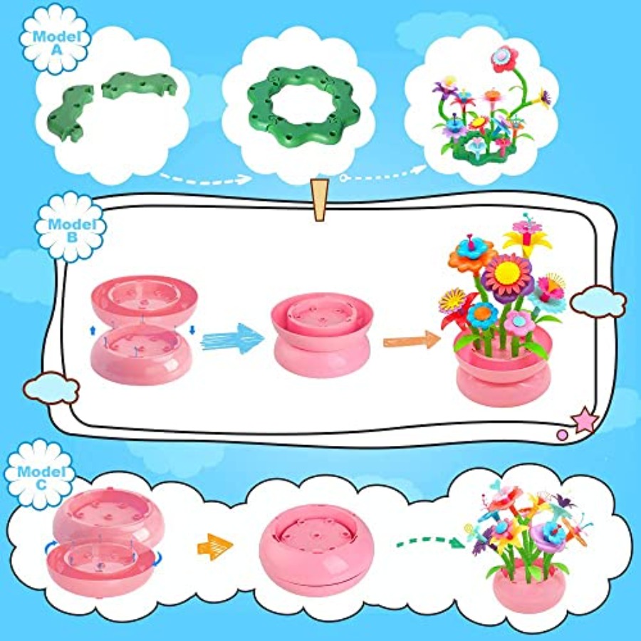 Flower Building Toy Set for Gi – Art Craft 3 Year Old Bewertung und Preis