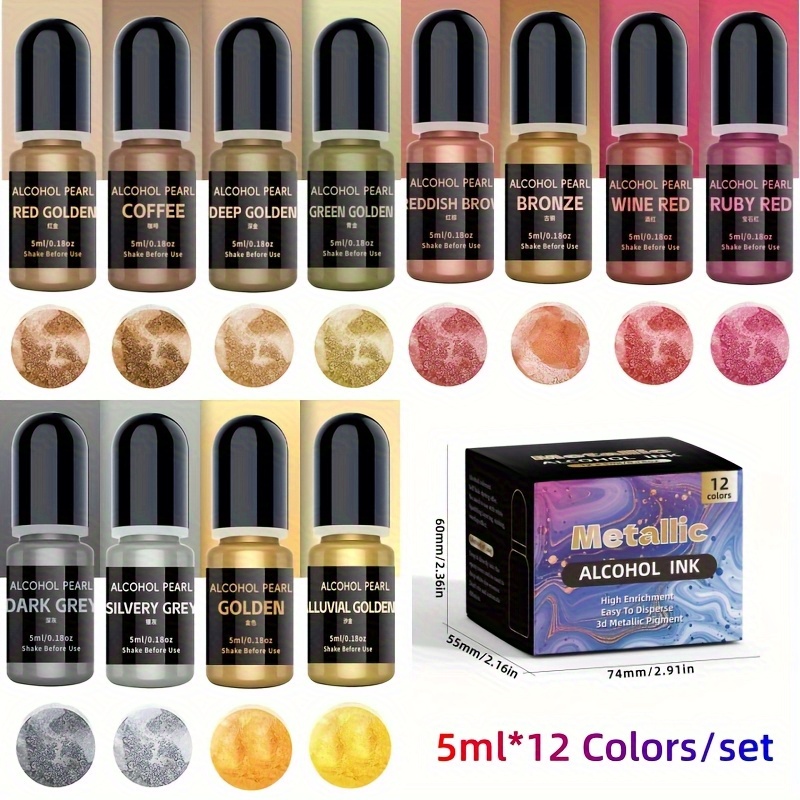12Metallic color3DRendering Se – Alcohol Ink Set Bewertung und Preis