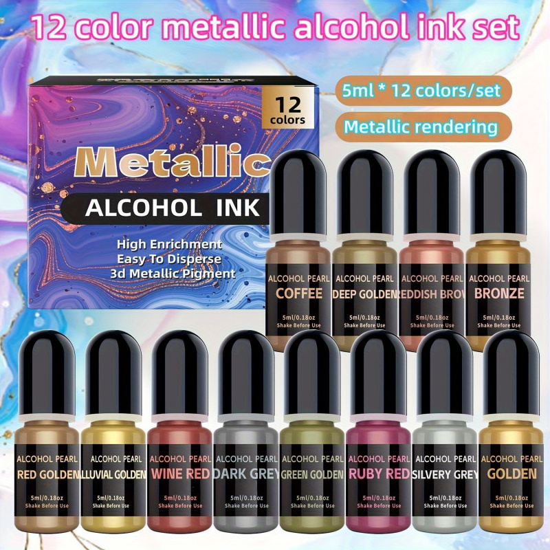 12Metallic color3DRendering Se – Alcohol Ink Set Bewertung und Preis