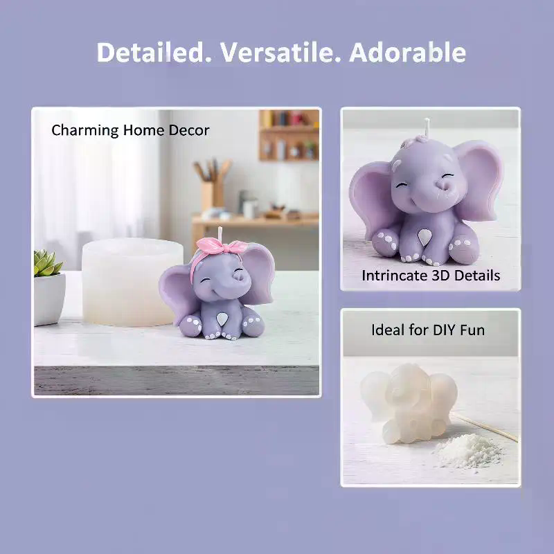 Cute 3D Elephant Silicone Cand – Art Craft Elephant Bewertung und Preis
