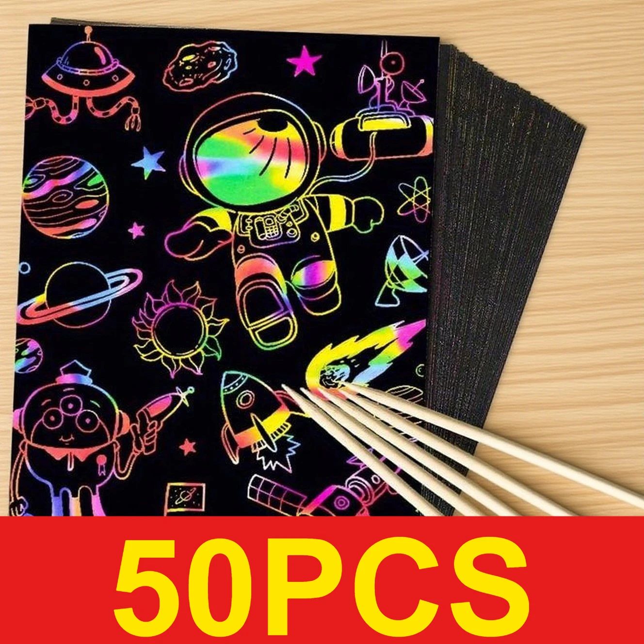 50 pcs Scratch Paper Kids Rain – Art Craft Rainbow Bewertung und Preis