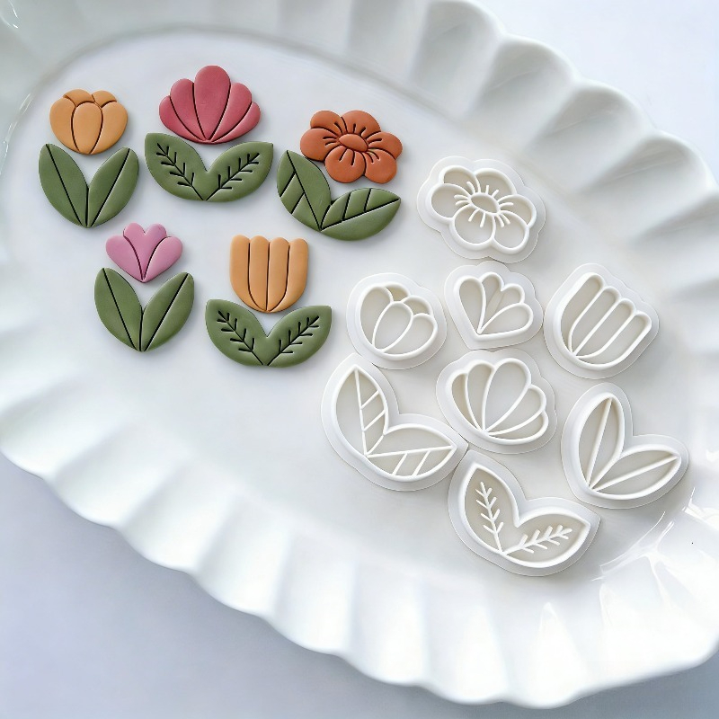 8Pcs Floral Leaf Polymer Clay  – Art Craft Leaves Bewertung und Preis