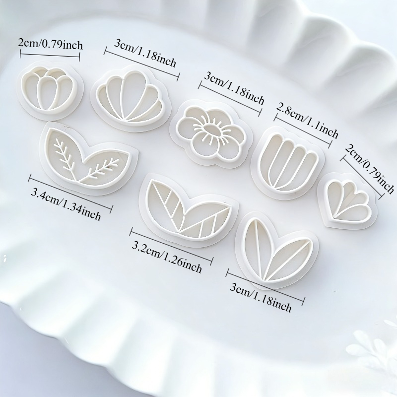 8Pcs Floral Leaf Polymer Clay  – Art Craft Leaves Bewertung und Preis