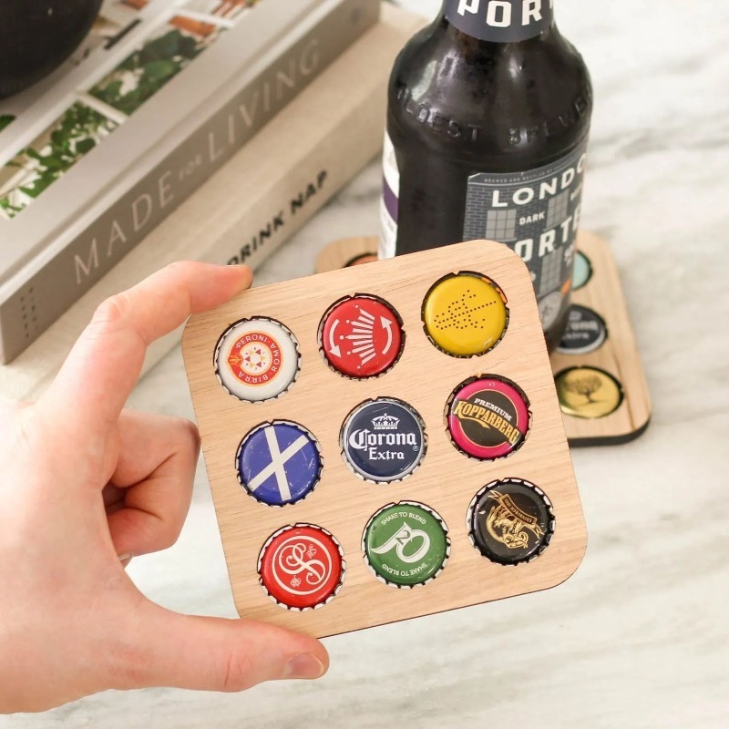 Wood Beer Cap Collector Coaste – Art Craft Display Bewertung und Preis