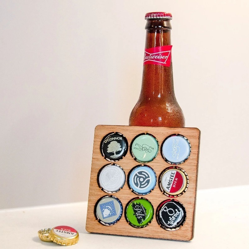 Wood Beer Cap Collector Coaste – Art Craft Display Bewertung und Preis