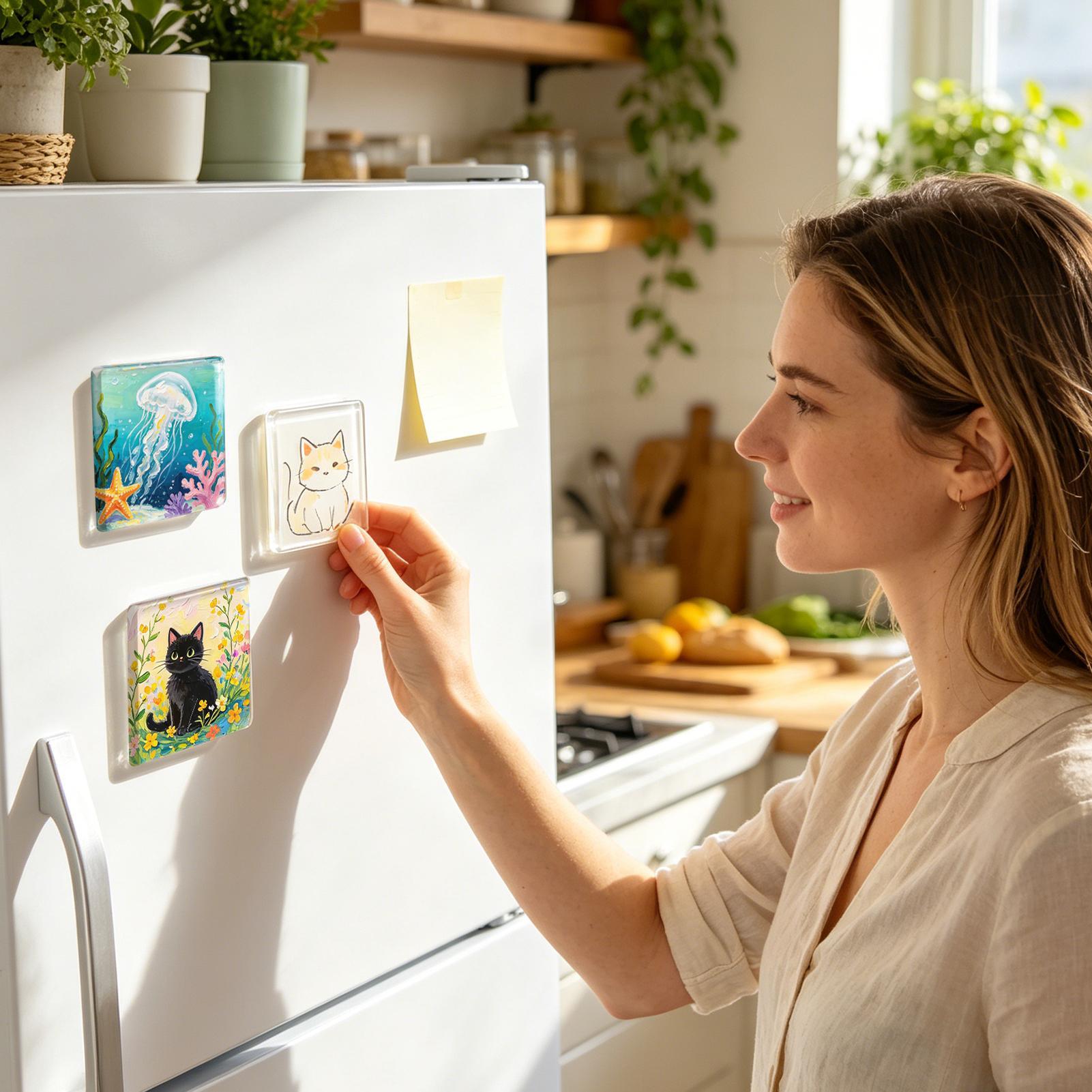 Square Acrylic DIY Fridge Magn – Art Craft Magnet Bewertung und Preis