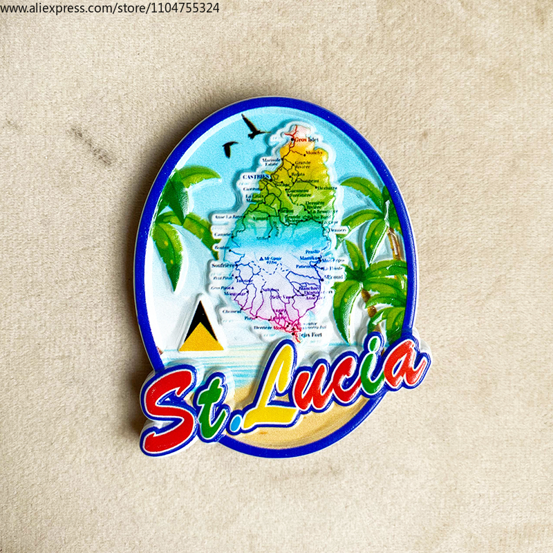 Saint Lucia tourist Souvenirs  – Art Craft Magnet Bewertung und Preis