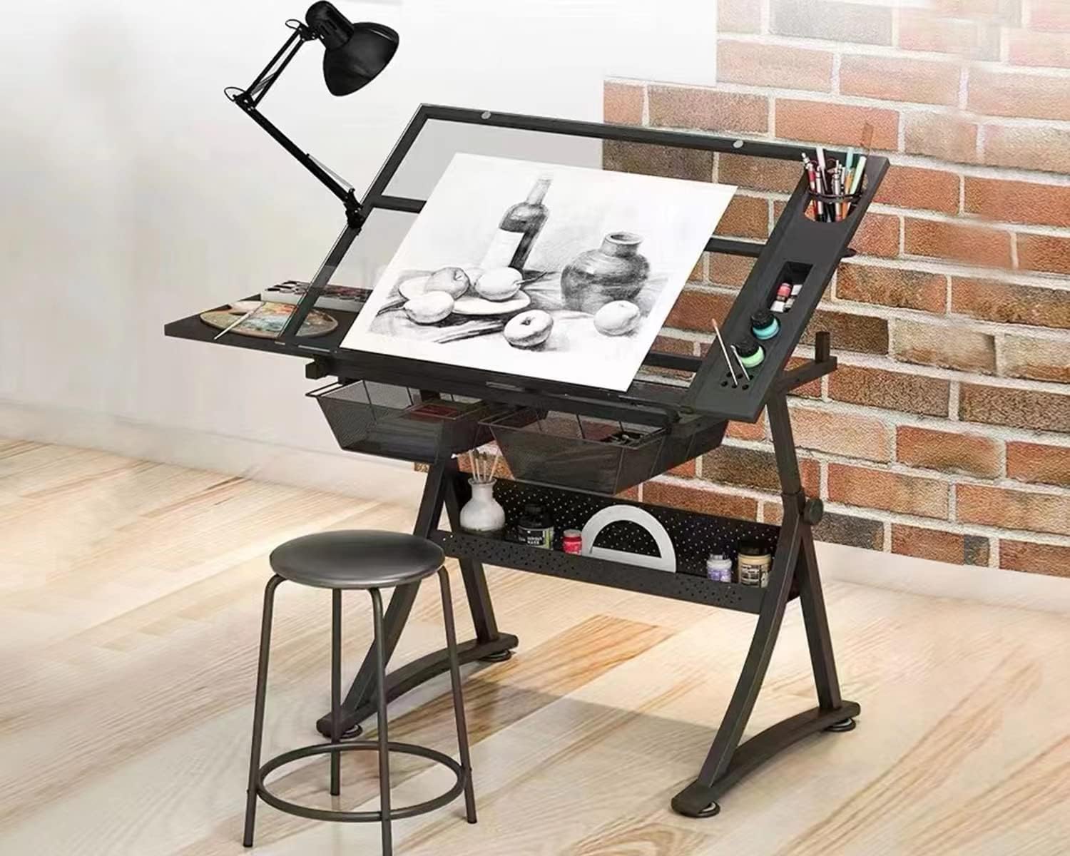 Glass Drafting Table Art Desk  – Art And Craft Studio Bewertung und Preis