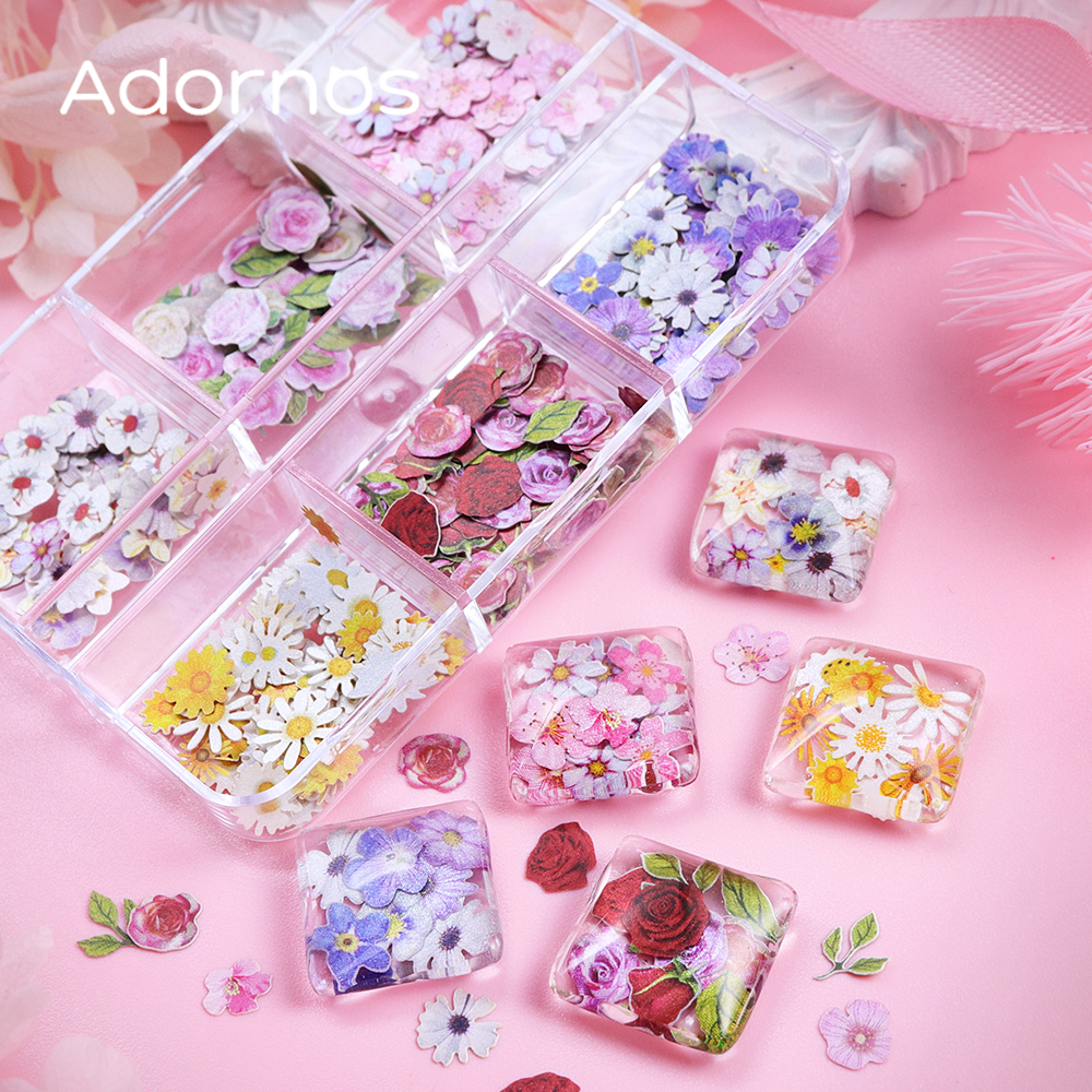 6 Grids Flowers Wood Pulp Chip – Art Craft Leaves Bewertung und Preis