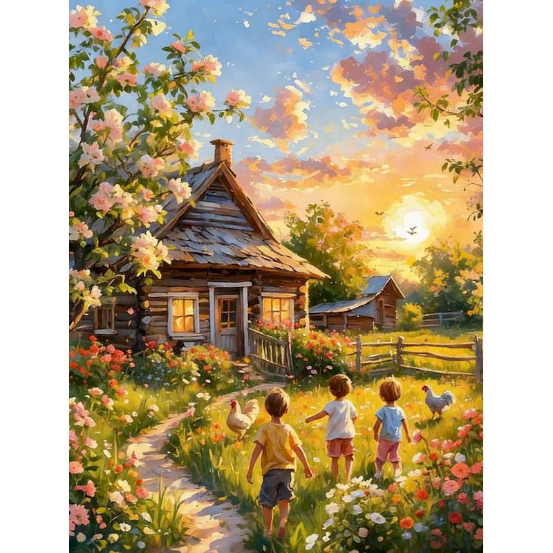 GATYZTORY Village Painting By  – Art Craft Village Bewertung und Preis