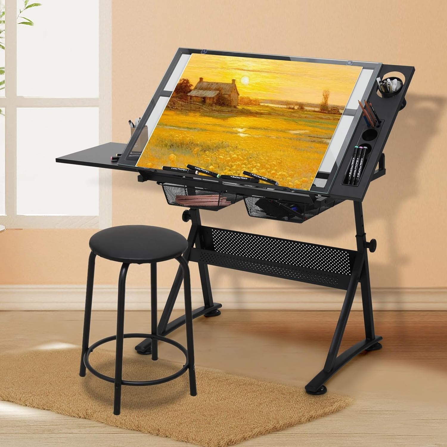 Drafting Table with Height Adj – Art & Craft Qatar Bewertung und Preis