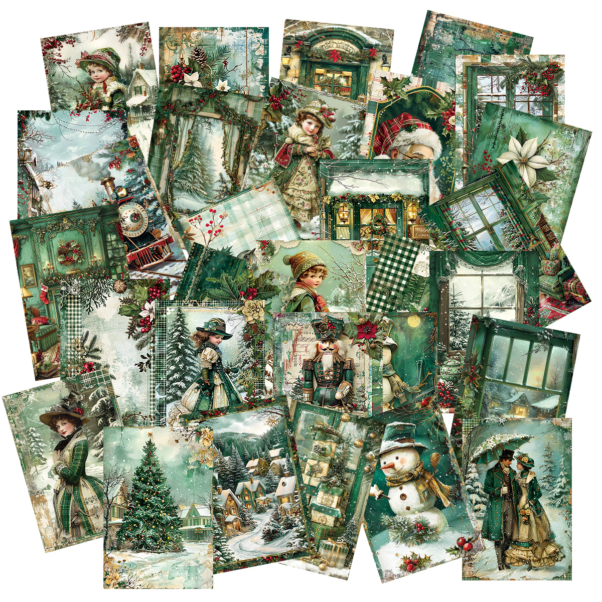 30pcs Vintage Christmas Green  – Art Craft Village Bewertung und Preis