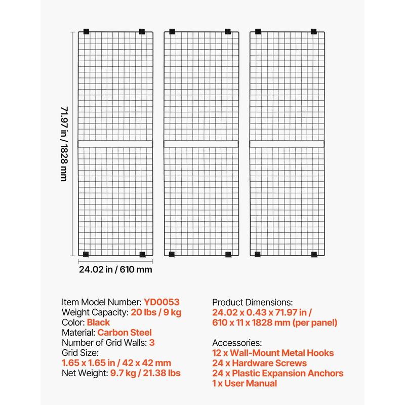 3 Packs Grid Wall Panels, 2 x  – Art Craft Display Bewertung und Preis