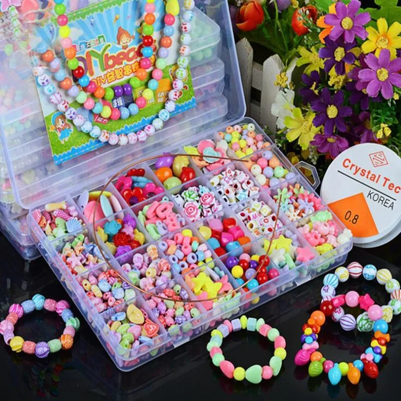 Girls DIY Bead Set Jewelry Mak – Art Craft Rainbow Bewertung und Preis